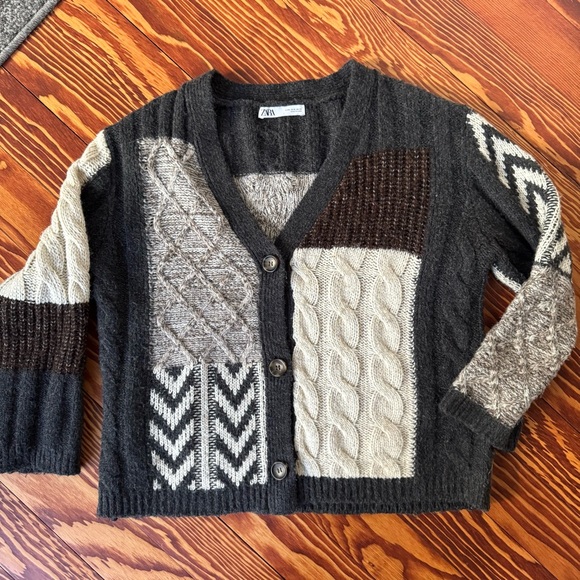 Zara Multicolor Knit Cardigan - Picture 2 of 5